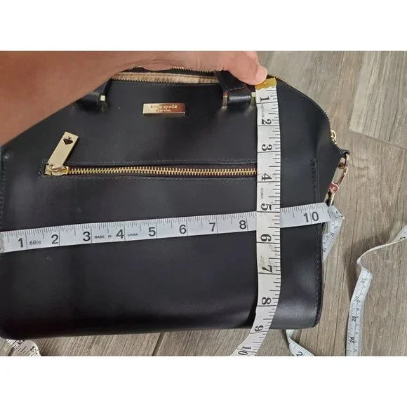 Kate Spade Black Crossbody/ Medium Satchel In Black. VGUC - Picture 3 of 12